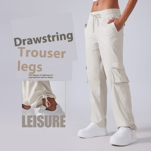 Multi-pocket Wide-leg Workwear Casual Pants - Image 2