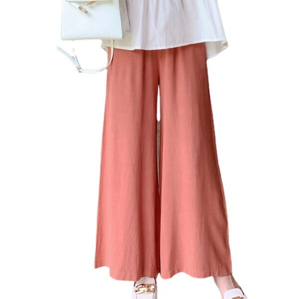 Women's Versatile Wide Leg Pants Elastic Waist - Image 4