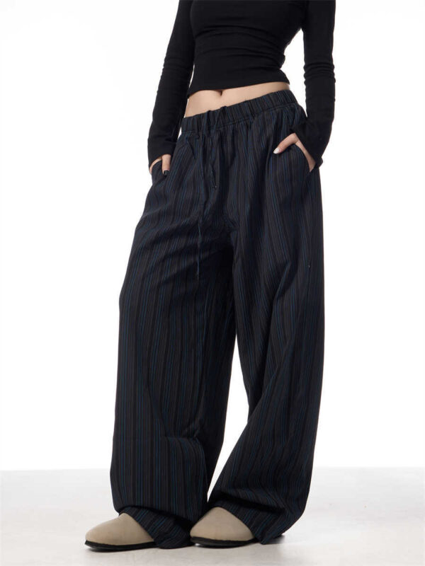 American Vintage Stripe Machete Wide-leg Casual Pants Women - Image 4