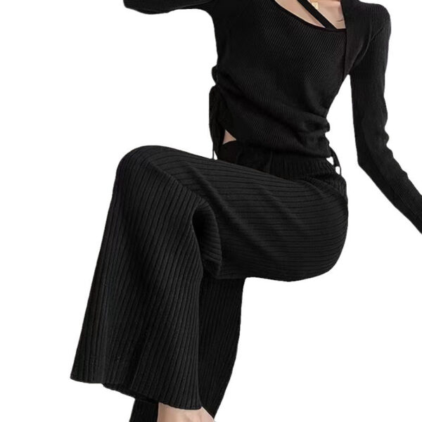 Women's High Waist Slimming Soft Knitted Trousers - Image 6