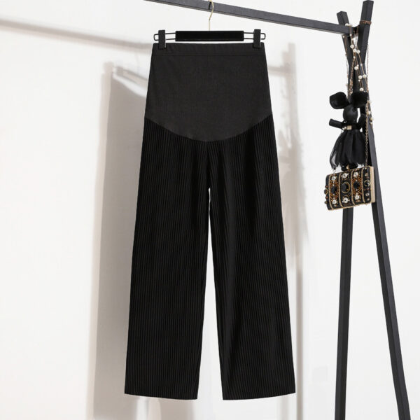 Women's Fashion Casual Pleated Ice Silk Maternity Pants - Image 5
