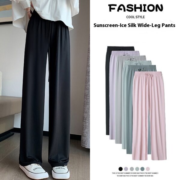 Women's Casual Loose Ice Silk Sunscreen Pants - Image 2