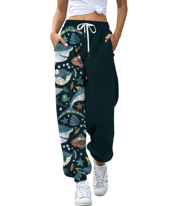 Ankle Banded Pants Slimming Printed Slim Sports High Waist - Image 10