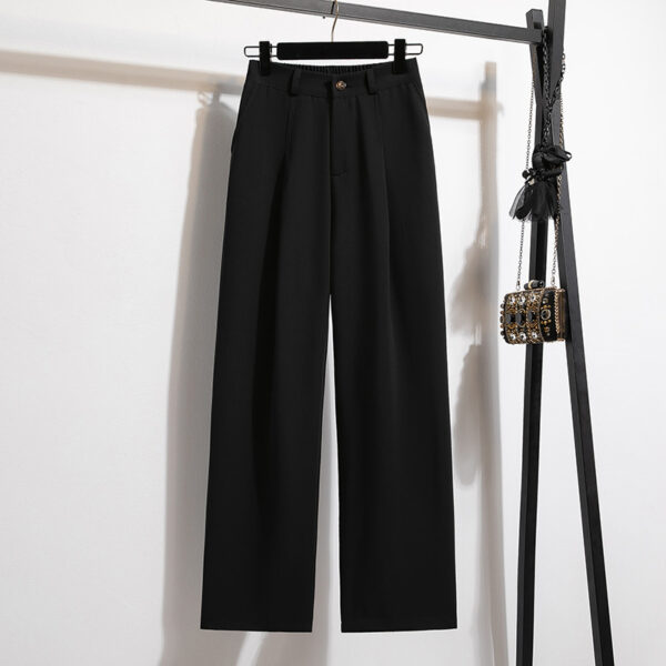 Wide Leg Women's High Waist Loose Straight Suit Pants - Image 4