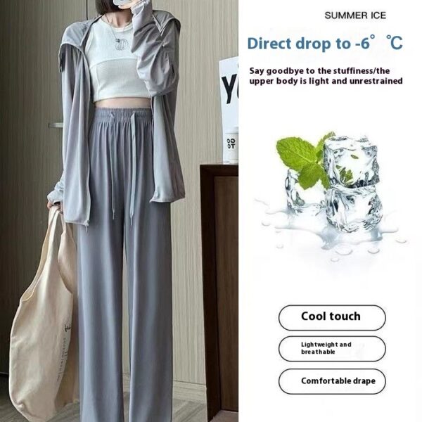 Women's Casual Loose Ice Silk Sunscreen Pants - Image 6