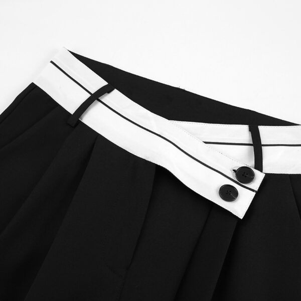 Commuter Color Suit Pants Women's Casual Drape Mop Pants Wide Leg Pants - Image 3
