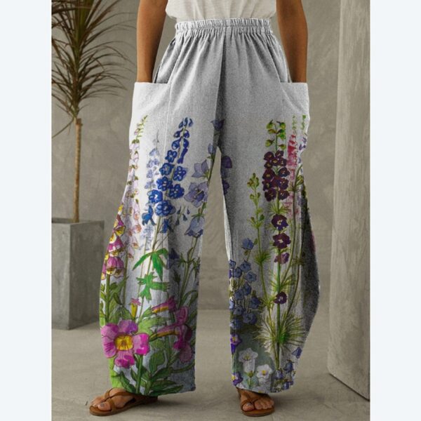 Printed 3D Irregular Wide-leg Pants Casual Wide-leg Trousers - Image 6