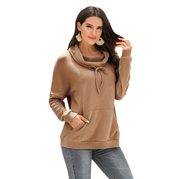 Women's Cashmere Loose Long Sleeve Solid Color Pullover Sweater - Image 4