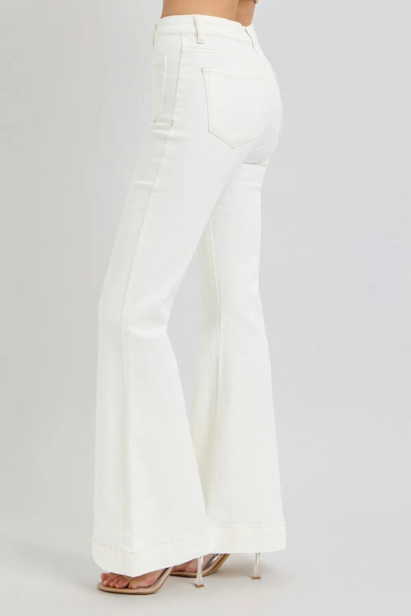RISEN Full Size High Rise Front Patch Pocket Flare Jeans - Image 3