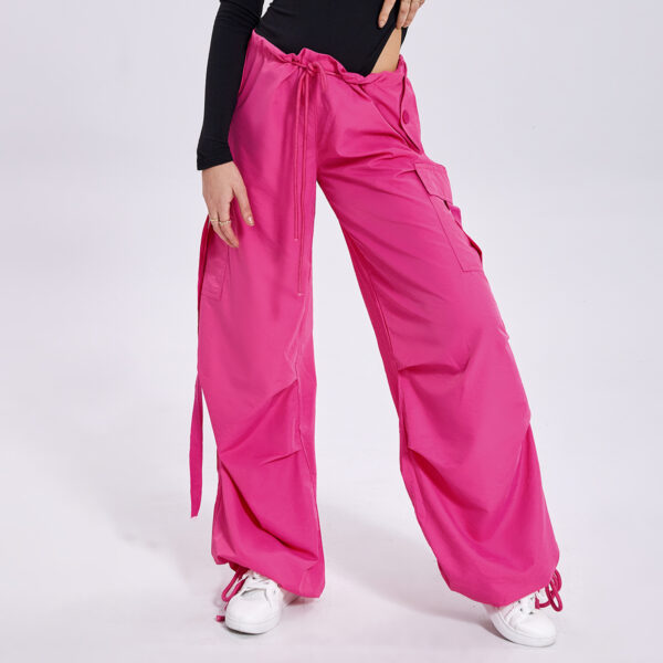Solid Color Loose Casual Streamer Overalls - Image 6