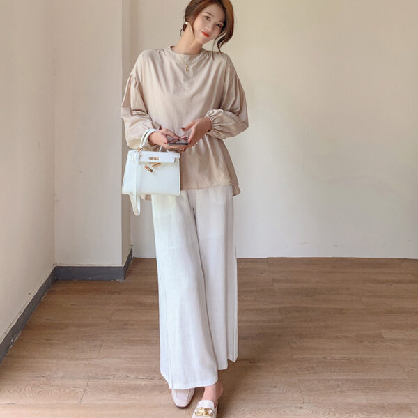 Women's Versatile Wide Leg Pants Elastic Waist - Image 6