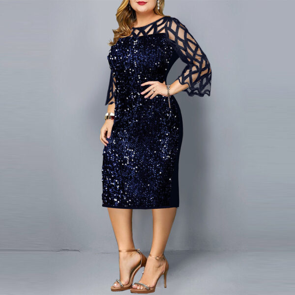 Party Dresses Sequin Plus Size Women's Sexy Night Club Dress - Image 4