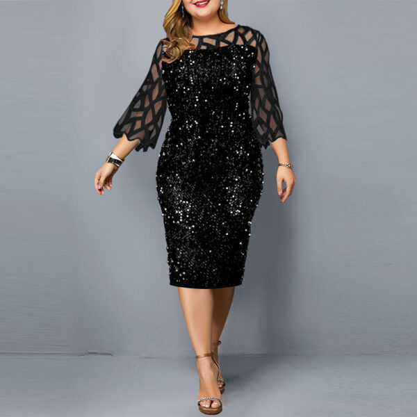 Party Dresses Sequin Plus Size Women's Sexy Night Club Dress - Image 5