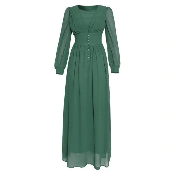 Muslim Women's Clothing Long Sleeve Chiffon Dress - Image 2