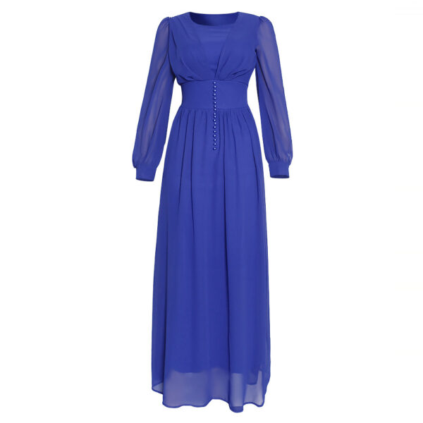 Muslim Women's Clothing Long Sleeve Chiffon Dress - Image 5