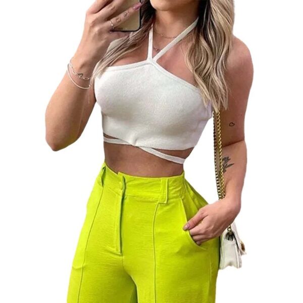 Ladies New Fashion Slim-fit Wide-legged Pants - Image 5