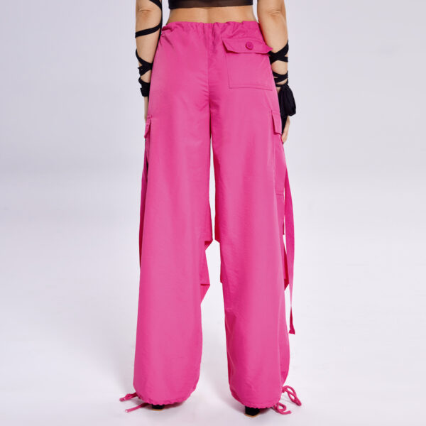 Solid Color Loose Casual Streamer Overalls - Image 5