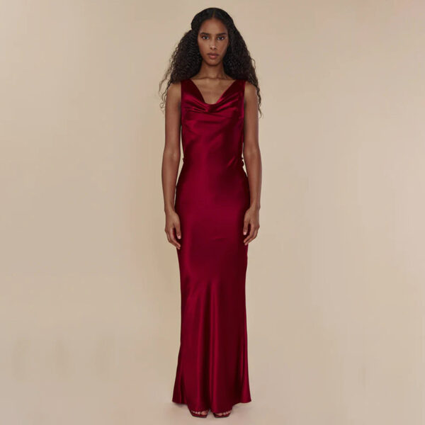 Women's Clothing Banquet Style Evening Lace Up Long Dress - Image 4