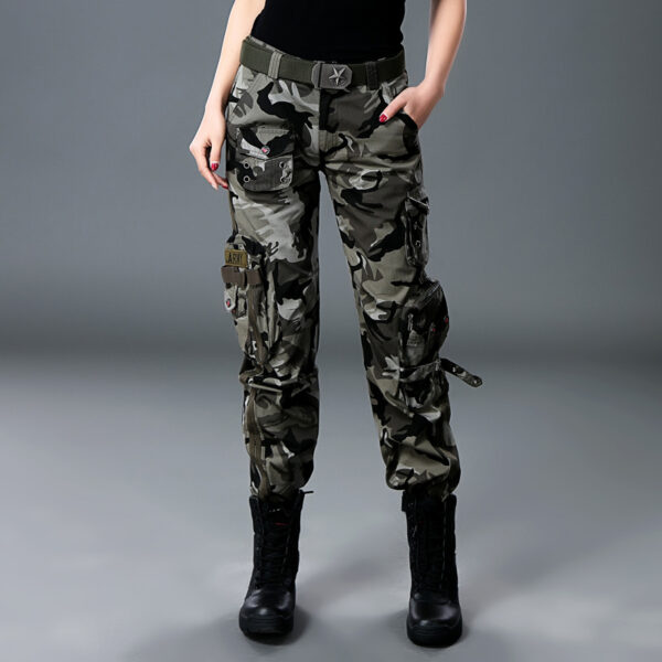 Women's Casual Straight Leg High Waisted Loose Fitting Workwear Pants - Image 2