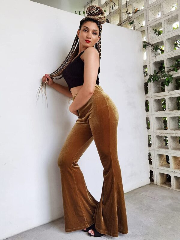 Velvet Bell-bottom Pants Casual Women - Image 2