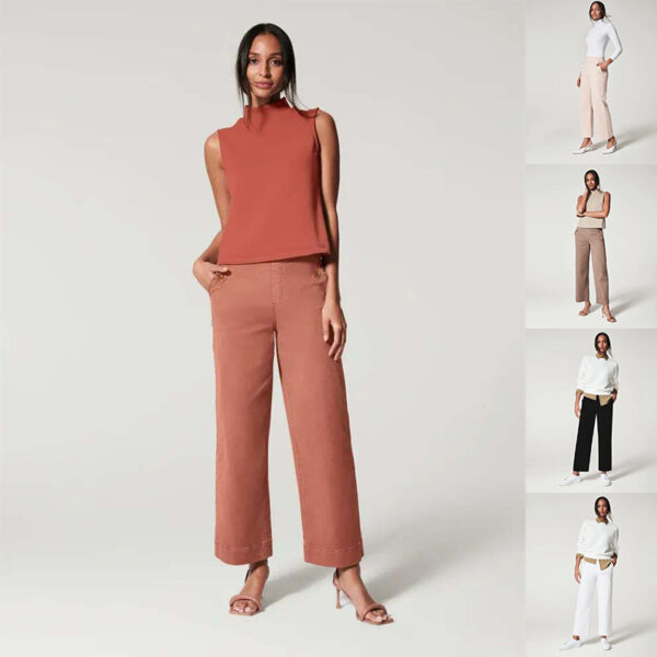 High Waist Pants Women's Casual Loose Straight Trousers Slender Temperament Pants - Image 9