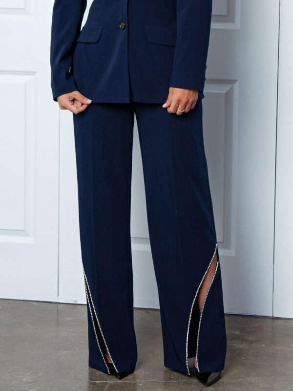 Elegant Patchwork High-waist Pants - Image 5