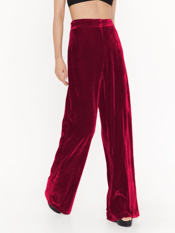 Temperament Commuter Pants Europe And The United States Women's Summer Golden Velvet Wide Leg Pants Loose Casual Pants - Image 2