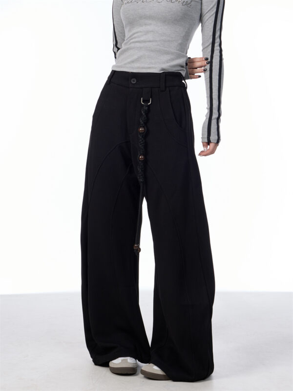 American Retro All-matching Slim Loose Draping Effect Suit Pants - Image 3