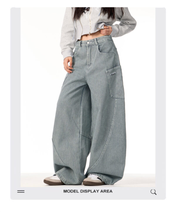 High Street Design Sense Loose Leisure Slimming Wide Leg Mop Pants - Image 7