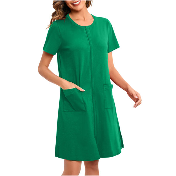 Loose Short-sleeved Plus Size Robe - Image 8