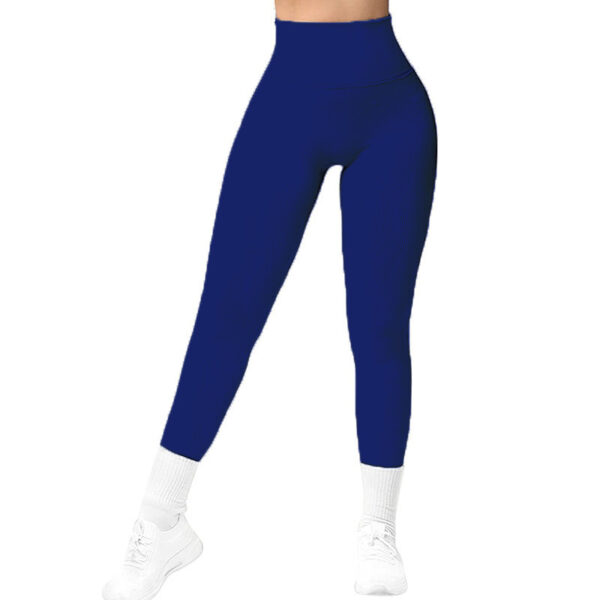 High Waist Seamless Leggings Threaded Knitted Fitness Pants Solid Women's Slimming Sports Yoga Pants Elastic Running Sport Leggings - Image 7