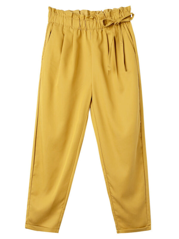 Slim Feet Cropped Tappered Harem Casual Pants - Image 4