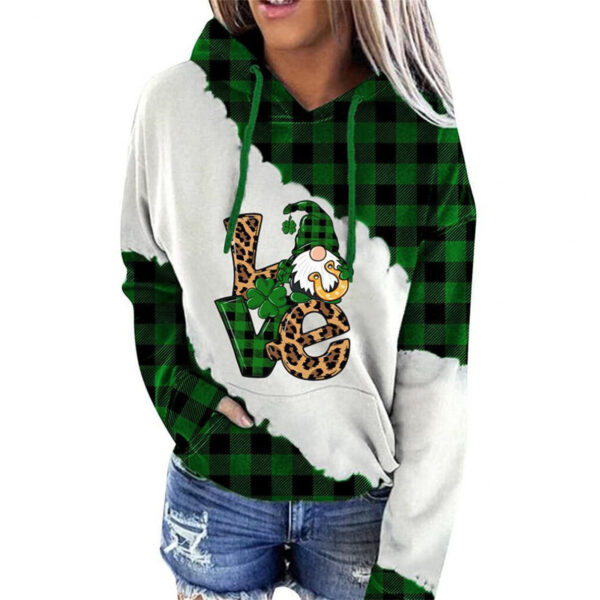 Women Sweatshirts Lucky Grass Print Streetwear Sweatshirts Hoodie Pullover Loose Casual Hooded Tops Clothes - Image 4