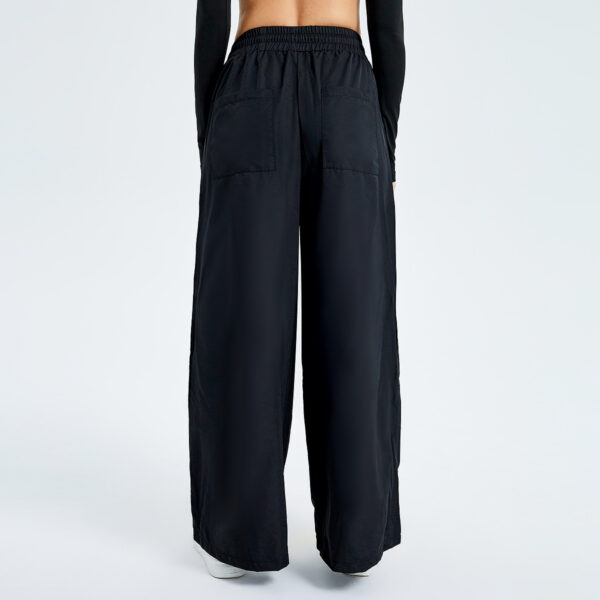 Sports Fashion High Waist Lace-up Color Contrast Breasted Loose Casual Woven Pants - Image 6