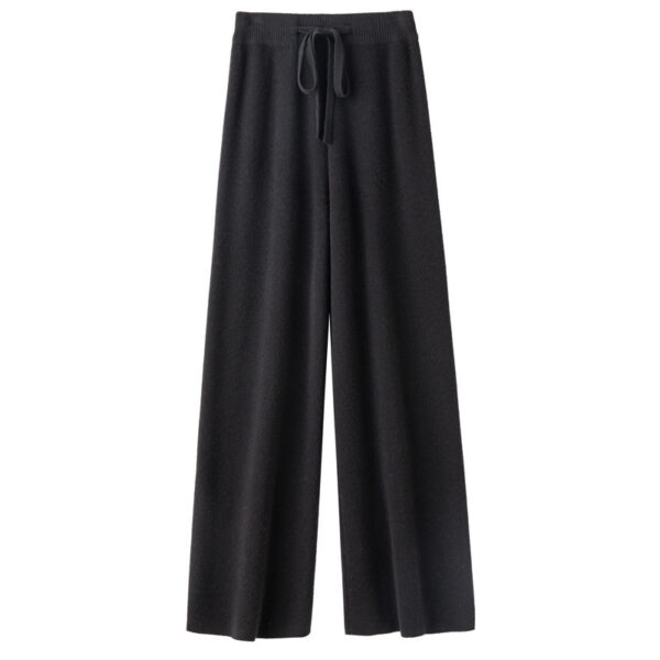 Pure Wool Wide-leg Pants Mid-waist Drooping Slimming Casual - Image 10
