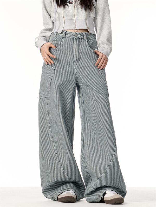 High Street Design Sense Loose Leisure Slimming Wide Leg Mop Pants - Image 6