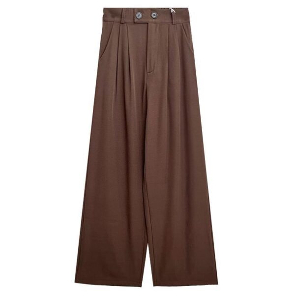 Twill TR Fabric Retro Solid Color Suit Trousers - Image 7