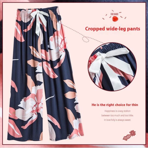 40 Cotton Silk Pajama Pants Summer Women - Image 6