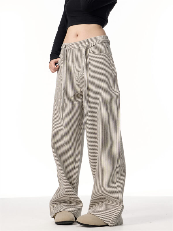 American Vintage Stripe Straight Suit Pants - Image 2