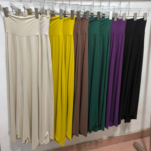 Bamboo Fiber Nude Feel Breathable High Waist Loose And Irregular Trousers Wide Leg Pants - Image 7