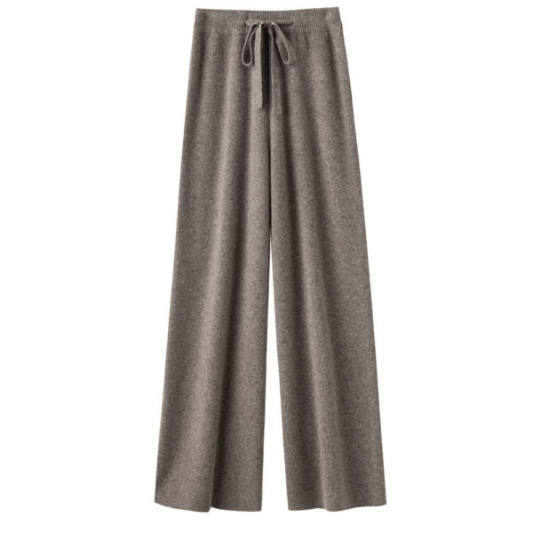 Pure Wool Wide-leg Pants Mid-waist Drooping Slimming Casual - Image 8