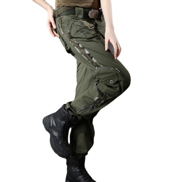 Women's Casual Straight Leg High Waisted Loose Fitting Workwear Pants - Image 5