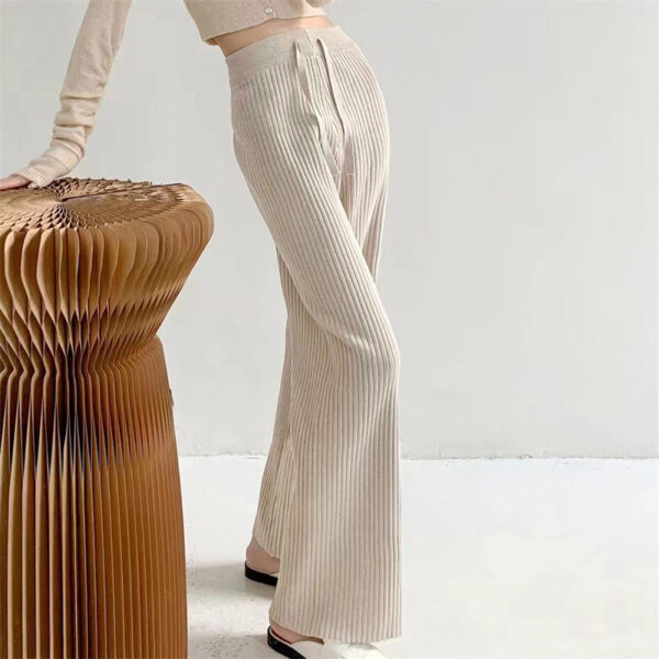 Women's High Waist Slimming Soft Knitted Trousers - Image 4