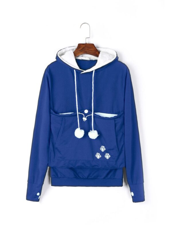 Cute Hoodies Pullover Sweatshirts With Pet Pocket For Cat Clothes Winter Women - Image 10