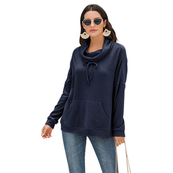 Women's Cashmere Loose Long Sleeve Solid Color Pullover Sweater - Image 7