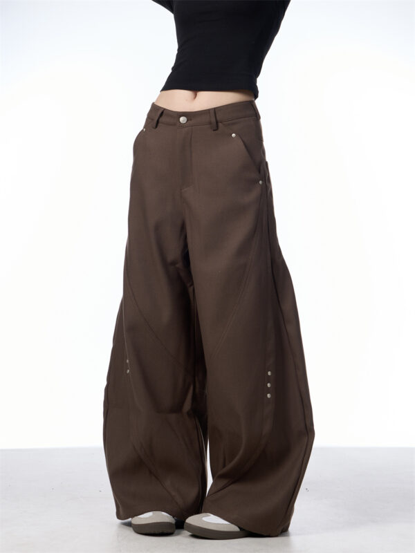 Stitching Machete Casual Pants Women's Wide-leg Trousers - Image 4