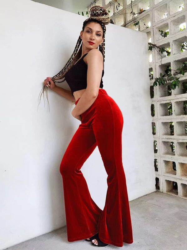 Velvet Bell-bottom Pants Casual Women - Image 7