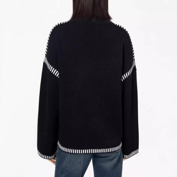 Solid Round Neck Pullover Sweater Autumn And Winter Loose Long Sleeve Tops For Women Clothing - Image 5