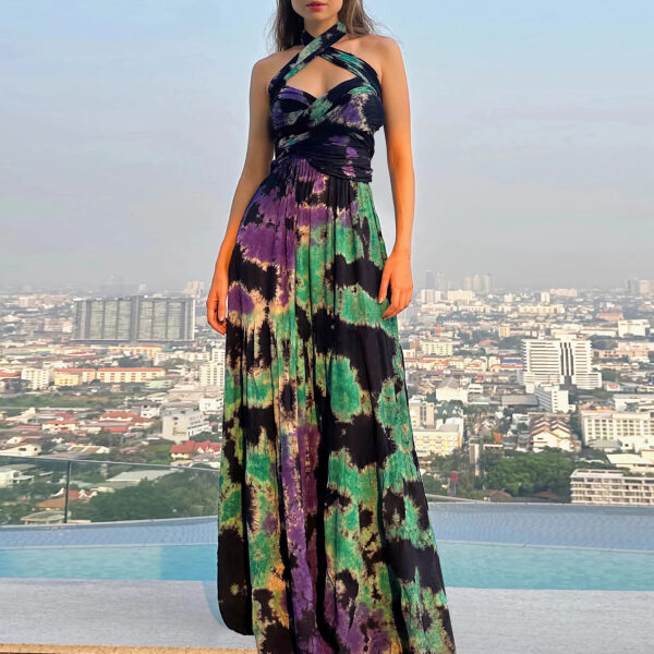 Tie-dye Sling Backless Dress Women's Strap - Image 7