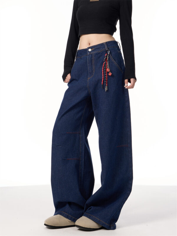 American Retro Lanyard Design Jeans - Image 4